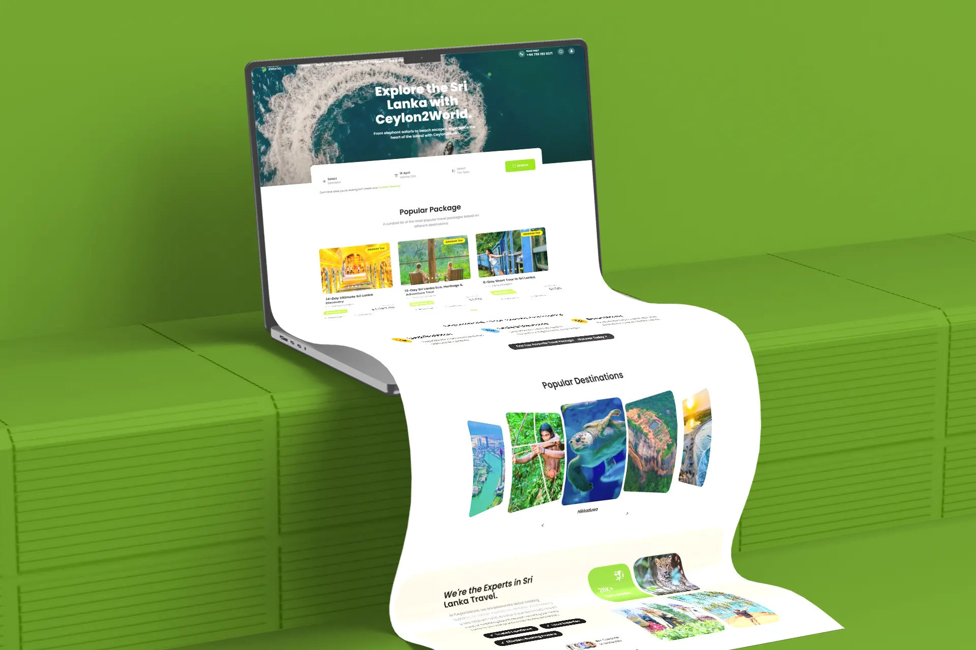 Ceylon2World Travel Web Concept 1